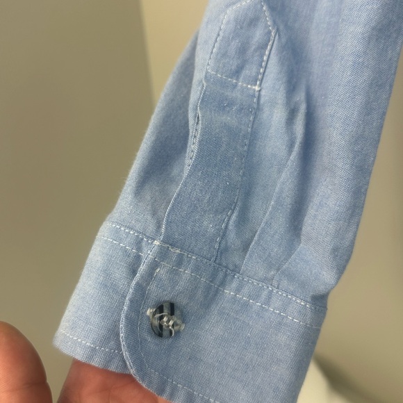 Mystic Blues Light Blue Embroidered Plaid Dog Button-Up Shirt schnauzer 24W - Picture 6 of 9